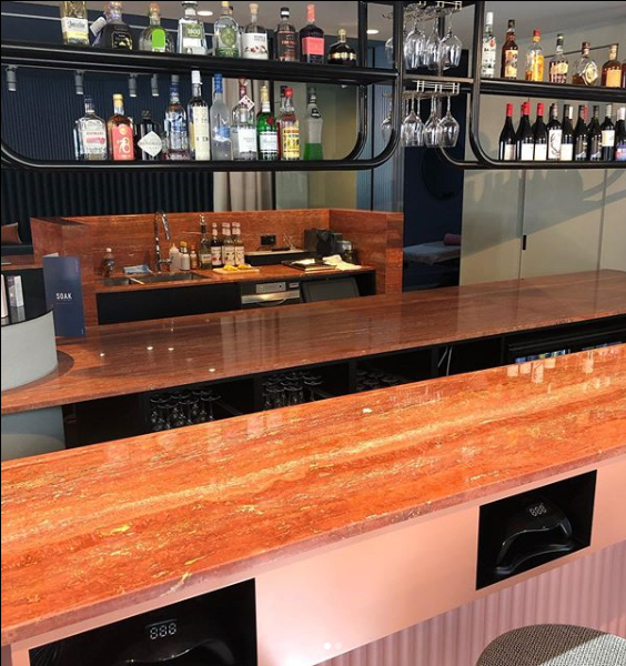 Red Persian Travertine benchtop 1 copy